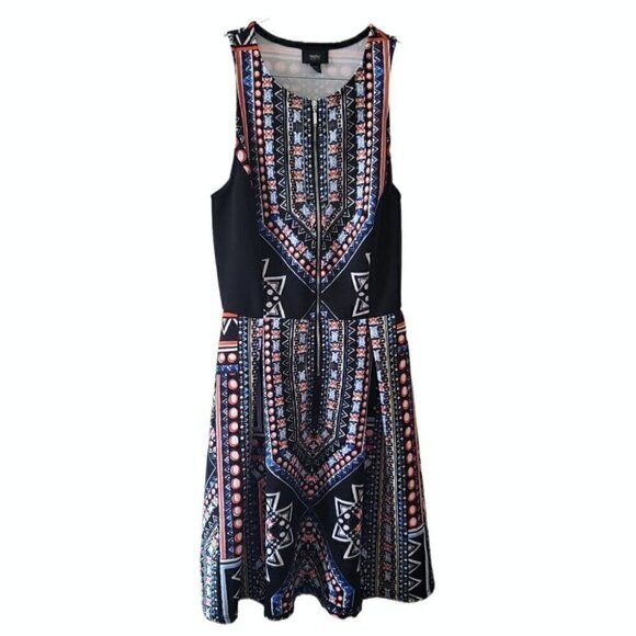 Mossimo Multicolor Tribal Sleeveless Fit & Flare Dress - Picture 1 of 3